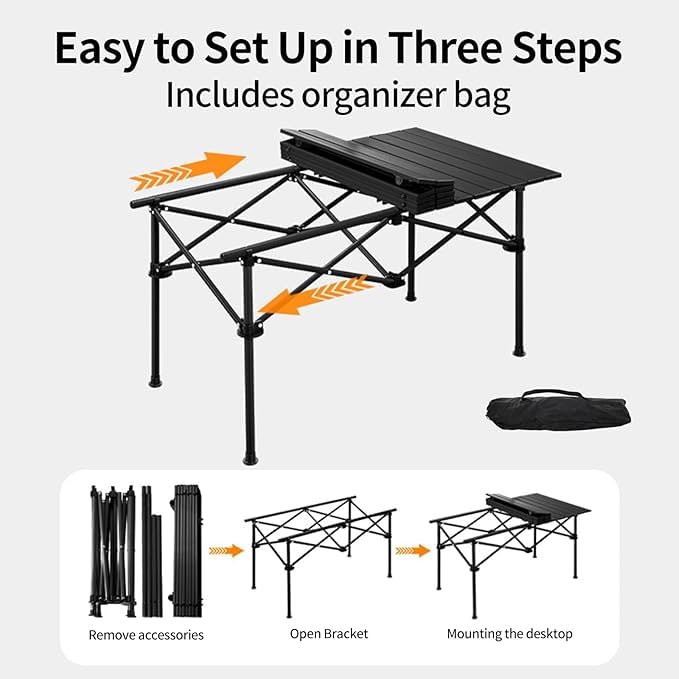 The Perfect Travel Camping Table – 95cm Foldable Outdoor Table ECOTREK