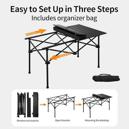 The Perfect Travel Camping Table – 95cm Foldable Outdoor Table ECOTREK