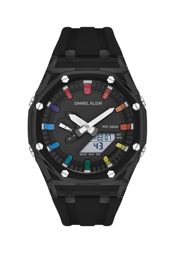 Daniel Klein Sport Digital All Black Silicone Strap Watch - DK.2100-6 Kiwi Watches