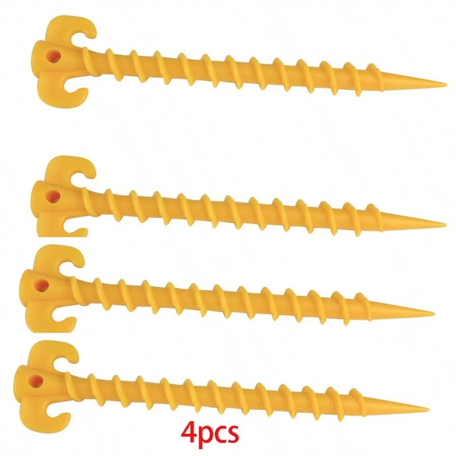 ECOTREK Screw Tent Pegs – 20cm Plastic Spiral Ground Stakes for Camping, Tarp & Outdoor Shelters JP52013