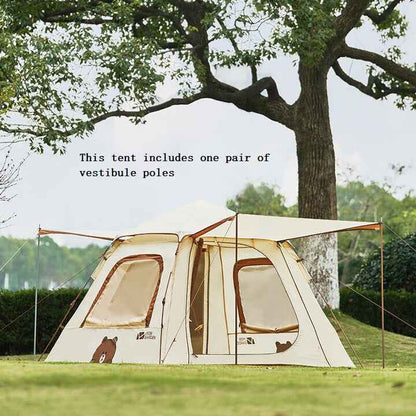Mobi Garden x LINE FRIENDS Auto Tent 3–4 Person – Brown Bear MGD2435