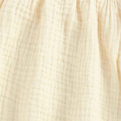 Muslin Full Sleeve Dress - Cream