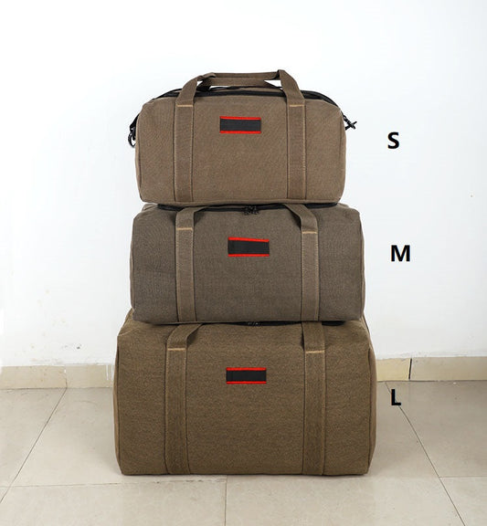 Canvas Storage Bag – High-Capacity Travel, Camping & Moving Luggage Bag ECOTREK