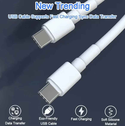 5A 100W USB-C to USB-C Cable – Super Speed Fast Charging & Data Sync
