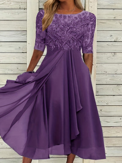 Chiffon Lace Evening Dress