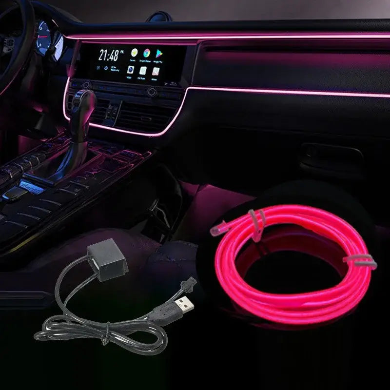 5M USB LED Neon Car Interior Light (7 colours available) Habicare