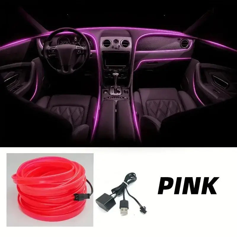 5M USB LED Neon Car Interior Light (7 colours available) Habicare