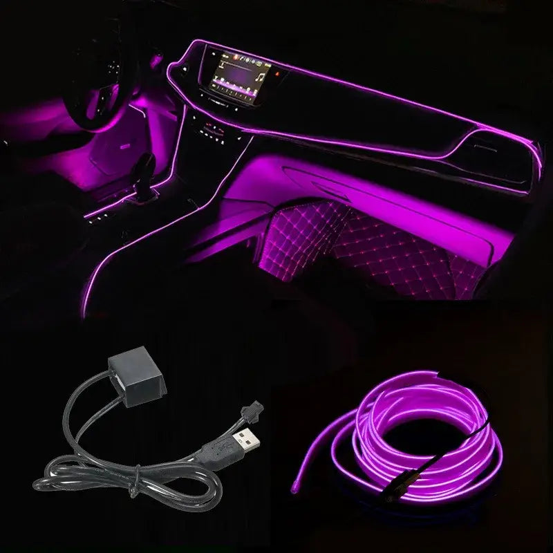 5M USB LED Neon Car Interior Light (7 colours available) Habicare