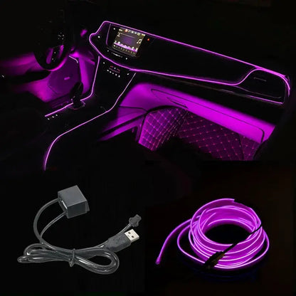 5M USB LED Neon Car Interior Light (7 colours available) Habicare