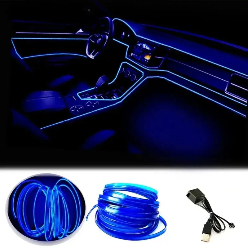 5M USB LED Neon Car Interior Light (7 colours available) Habicare