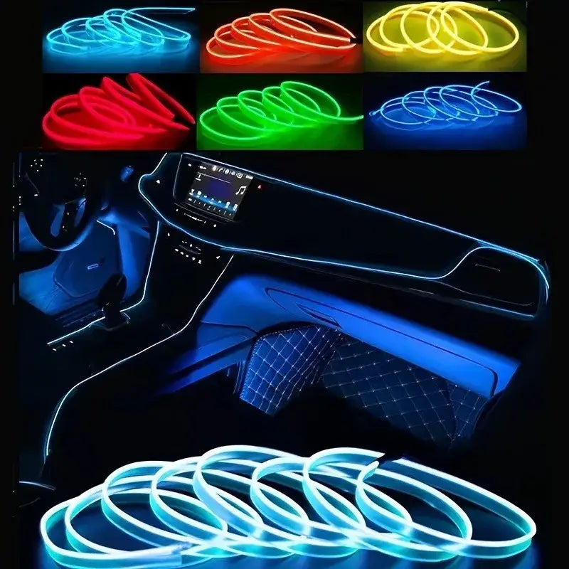5M USB LED Neon Car Interior Light (7 colours available) Habicare