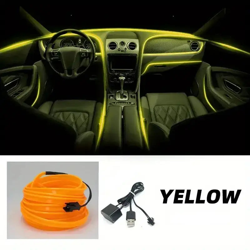 5M USB LED Neon Car Interior Light (7 colours available) Habicare