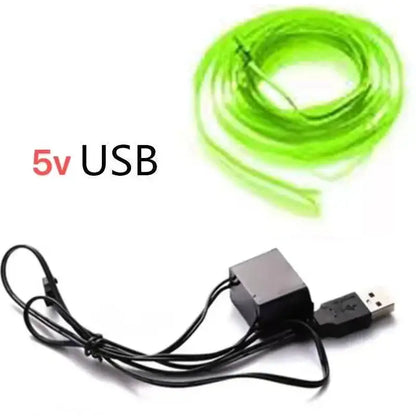 5M USB LED Neon Car Interior Light (7 colours available) Habicare