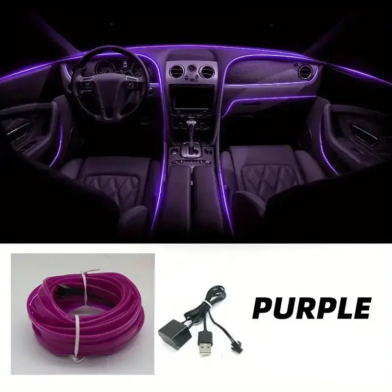 5M USB LED Neon Car Interior Light (7 colours available) Habicare