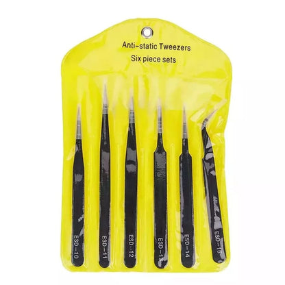 6 Piece Anti-Static Stainless Steel Tweezer Set That Watch Shop