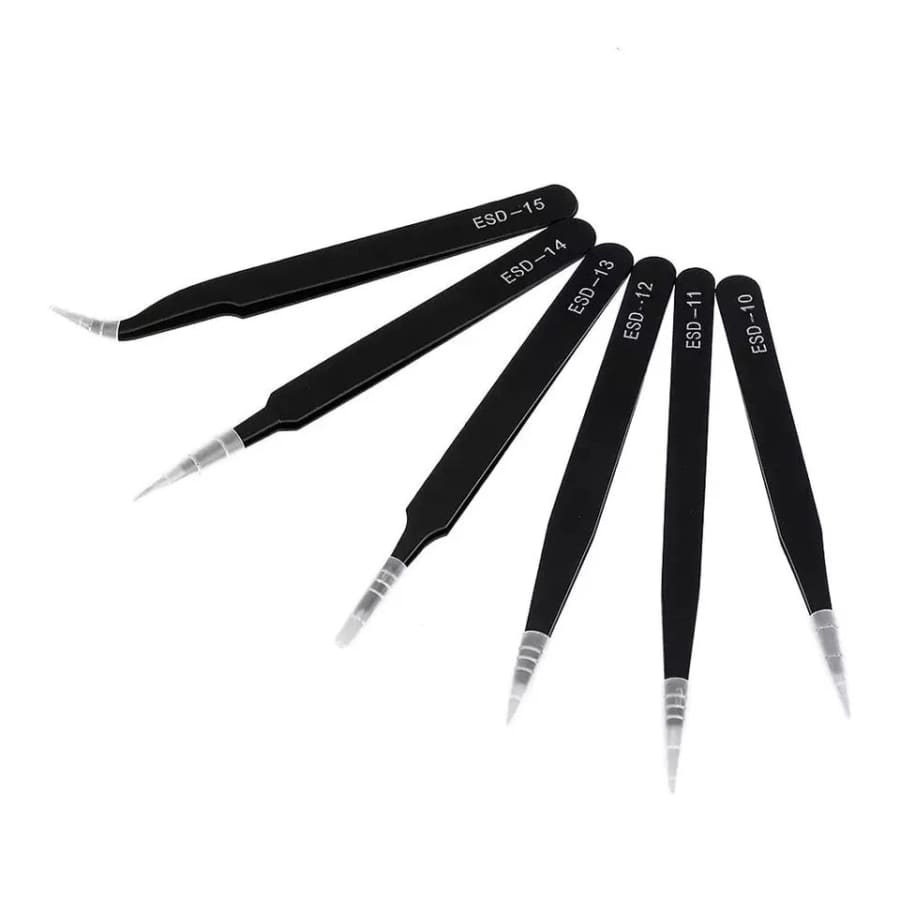 6 Piece Anti-Static Stainless Steel Tweezer Set That Watch Shop