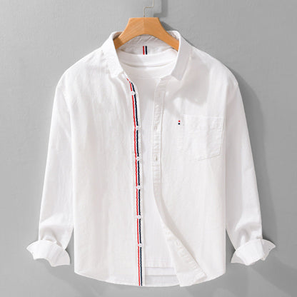 British Style Long Sleeve Cotton Blend Shirt