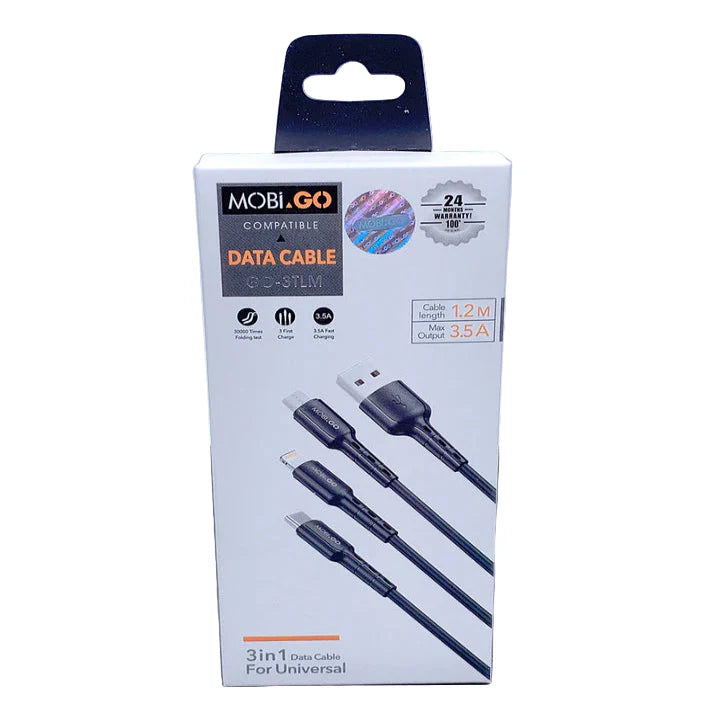 Mobigo 1.2m 3 In 1 Cable GO3TLM 9eight5
