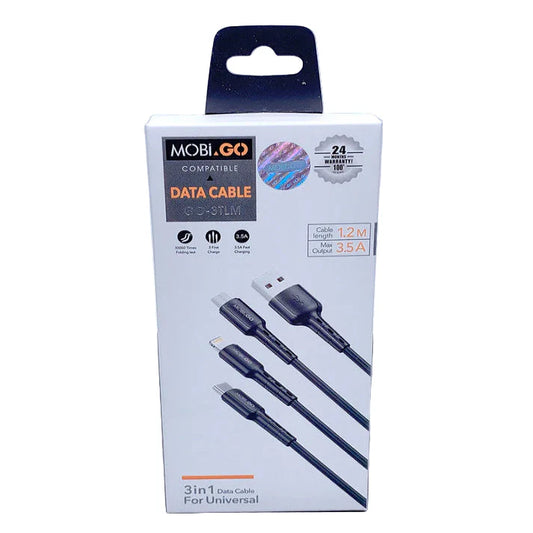 Mobigo 1.2m 3 In 1 Cable GO3TLM 9eight5