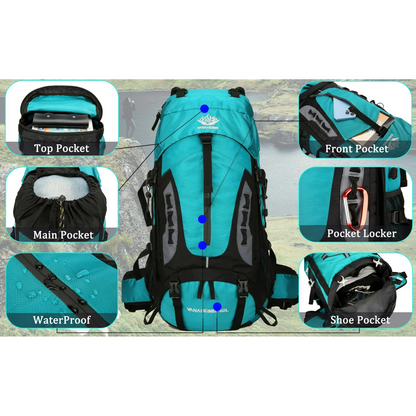 60L Camping & Hiking Backpack – Lightweight Travel Backpack for Outdoor Adventures ECOTREK