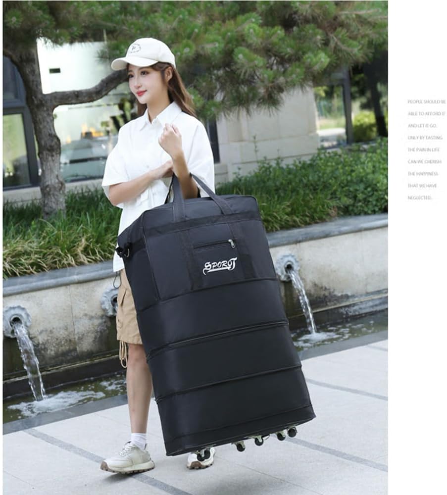 Expandable Extra-Large Travel Duffel Bag with Wheels – Waterproof & Lightweight (6 Wheels) ECOTREK