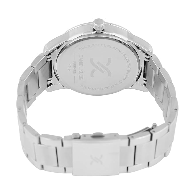 Daniel Klein Premium Date Window Blue Dial Silver Watch - DK12141-4 Kiwi Watches