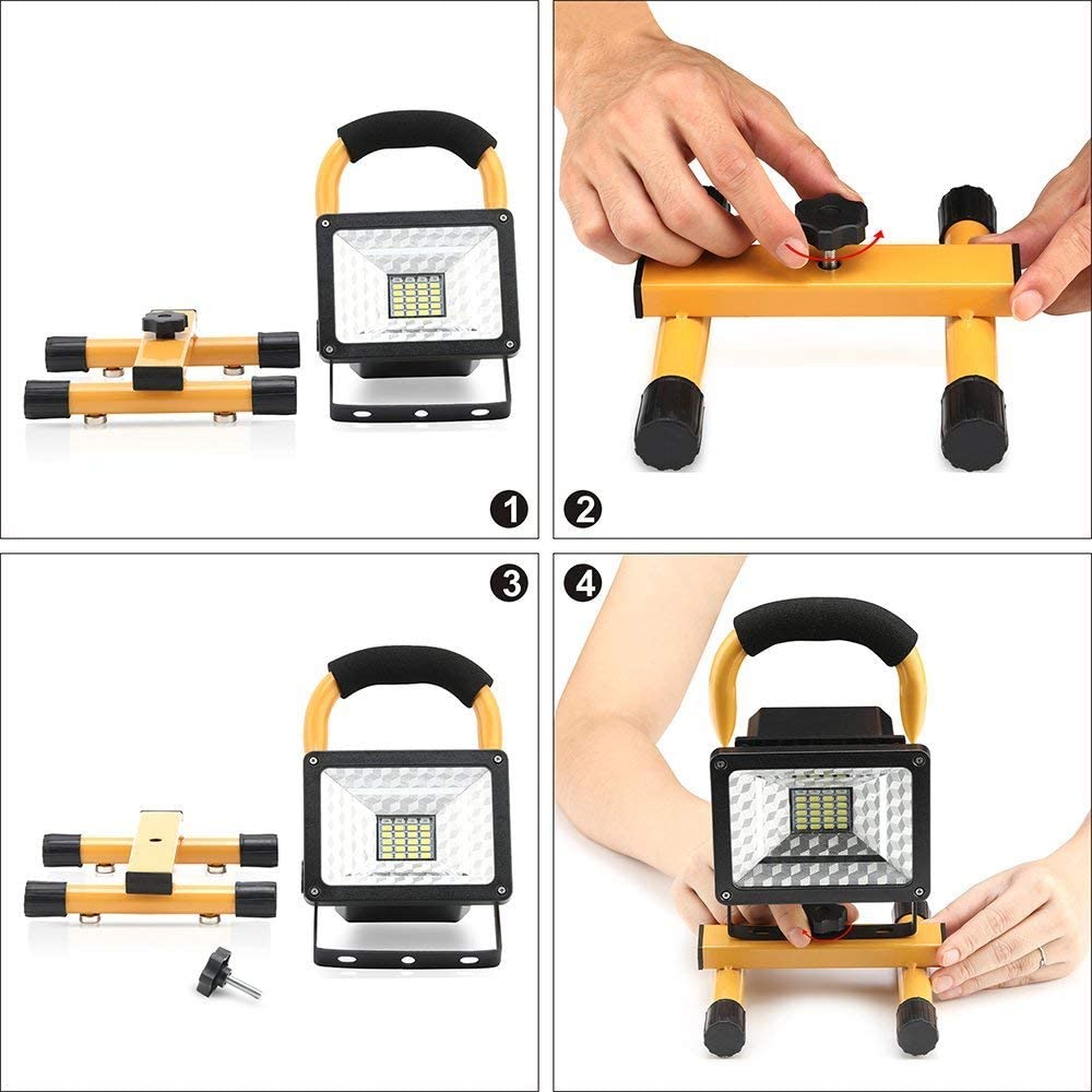 Rechargeable Portable LED Work Light with Stand,30LEDs,50W Water-resistant dealonline.co.nz