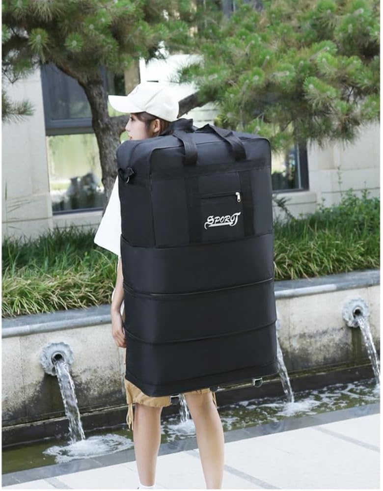 Expandable Extra-Large Travel Duffel Bag with Wheels – Waterproof & Lightweight (6 Wheels) ECOTREK