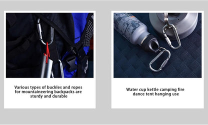Heavy Duty D-Shaped Aluminium Carabiner Hooks ECOTREK