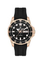 Daniel Klein Premium Day Date Window Black Dial and Silicone Strap Watch - DK.1.13911-6 Kiwi Watches