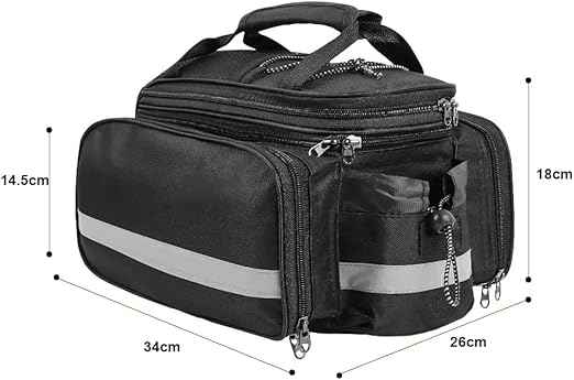 Waterproof Bicycle Rear Seat Bag – Multifunctional Pannier Rack Saddle Bag JS17606