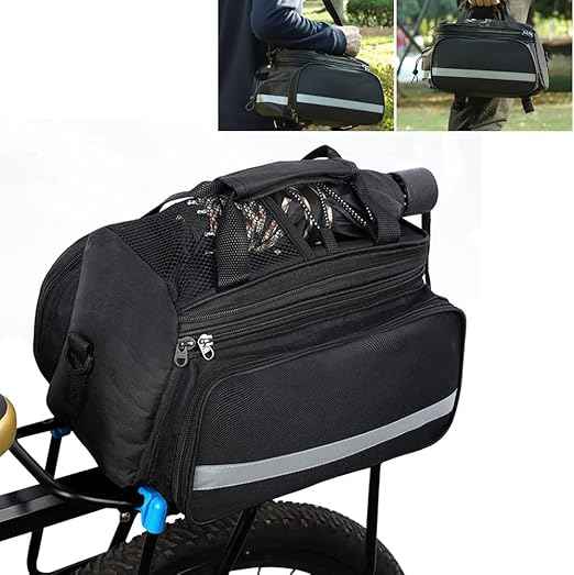 Waterproof Bicycle Rear Seat Bag – Multifunctional Pannier Rack Saddle Bag JS17606