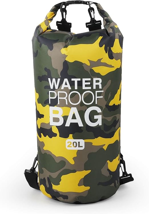 ECOTREK Waterproof Dry Bag – 15L / 20L / 30L Pack Sack with Shoulder Strap ECOTREK