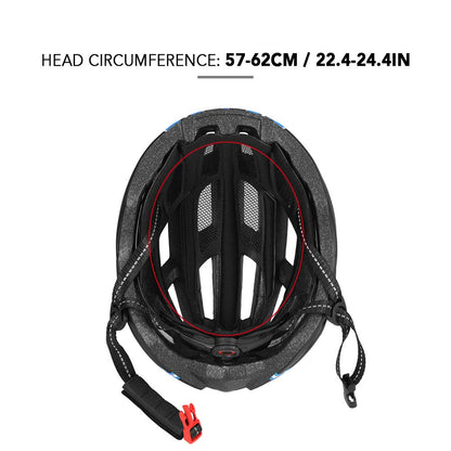 HT-22 Adult Bike Helmet – Lightweight Cycling Helmet with Magnetic Goggles & LED Tail Light HT43204