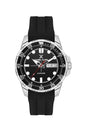 Daniel Klein Premium Day Date Window Black Dial and Silicone Silver Watch - DK.1.13911-1 Kiwi Watches