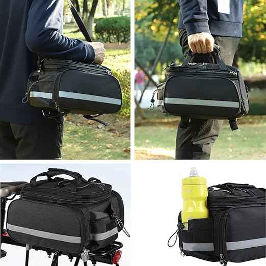 Waterproof Bicycle Rear Seat Bag – Multifunctional Pannier Rack Saddle Bag JS17606