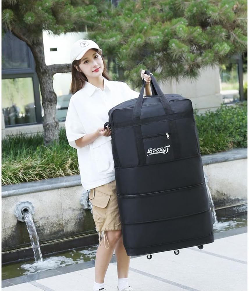 Expandable Extra-Large Travel Duffel Bag with Wheels – Waterproof & Lightweight (6 Wheels) ECOTREK