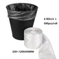 (6 Rolls/1ctn) L(250+120X450MM) Clear Trash Bag Rubbish， 500pcs/roll dealonline.co.nz