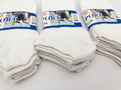 (60 Pairs) Thin Ankle Socks - WHITE - M7-11/ W8-12 dealonline.co.nz