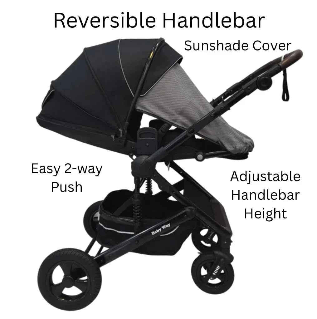 Versa 2in1 Open Bassinet Stroller with Sunshade and Cup Holder