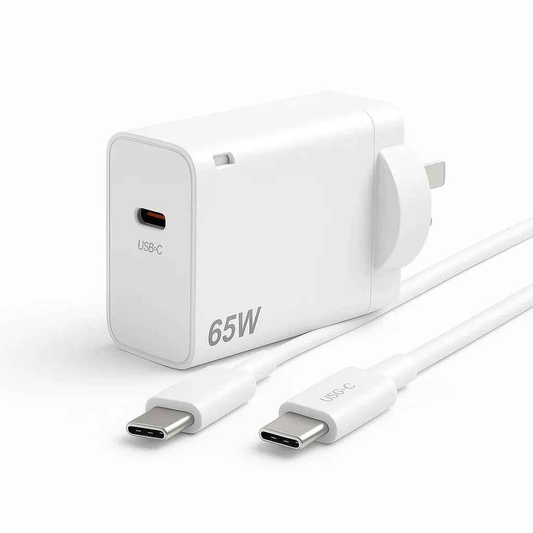 65W USB-C Fast Charger – Super Speed PD Charger with Cable Options