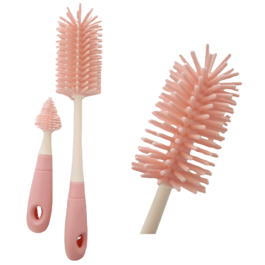 Silicone Baby Bottle Brush Set - 3 Piece Cleaning Kit