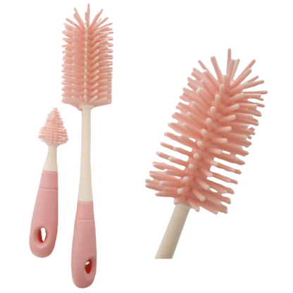 Silicone Baby Bottle Brush Set - 3 Piece Cleaning Kit