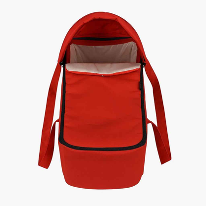 Cocoon Soft Carry Cot Baby Lounger with Canopy & Foot Cover - RED