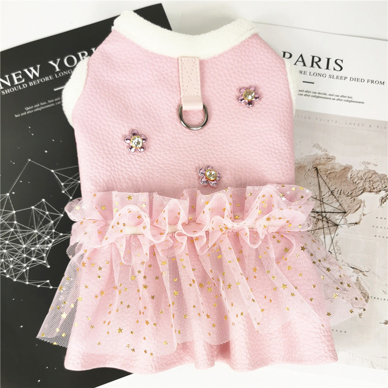 Pink dress vest harness-2