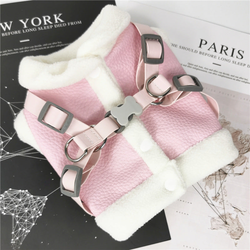 Pink dress vest harness-1