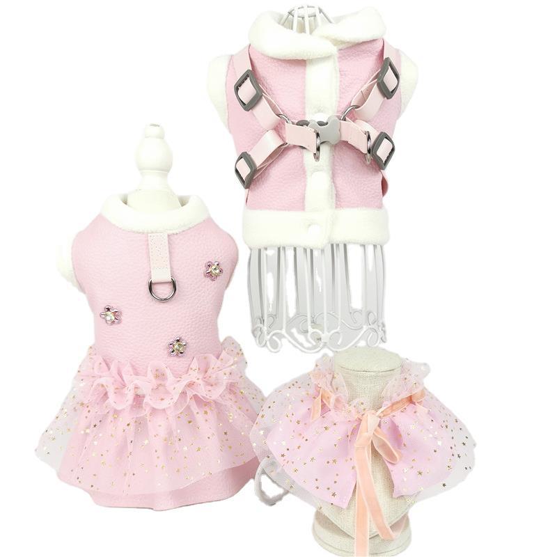 Pink dress vest harness-0