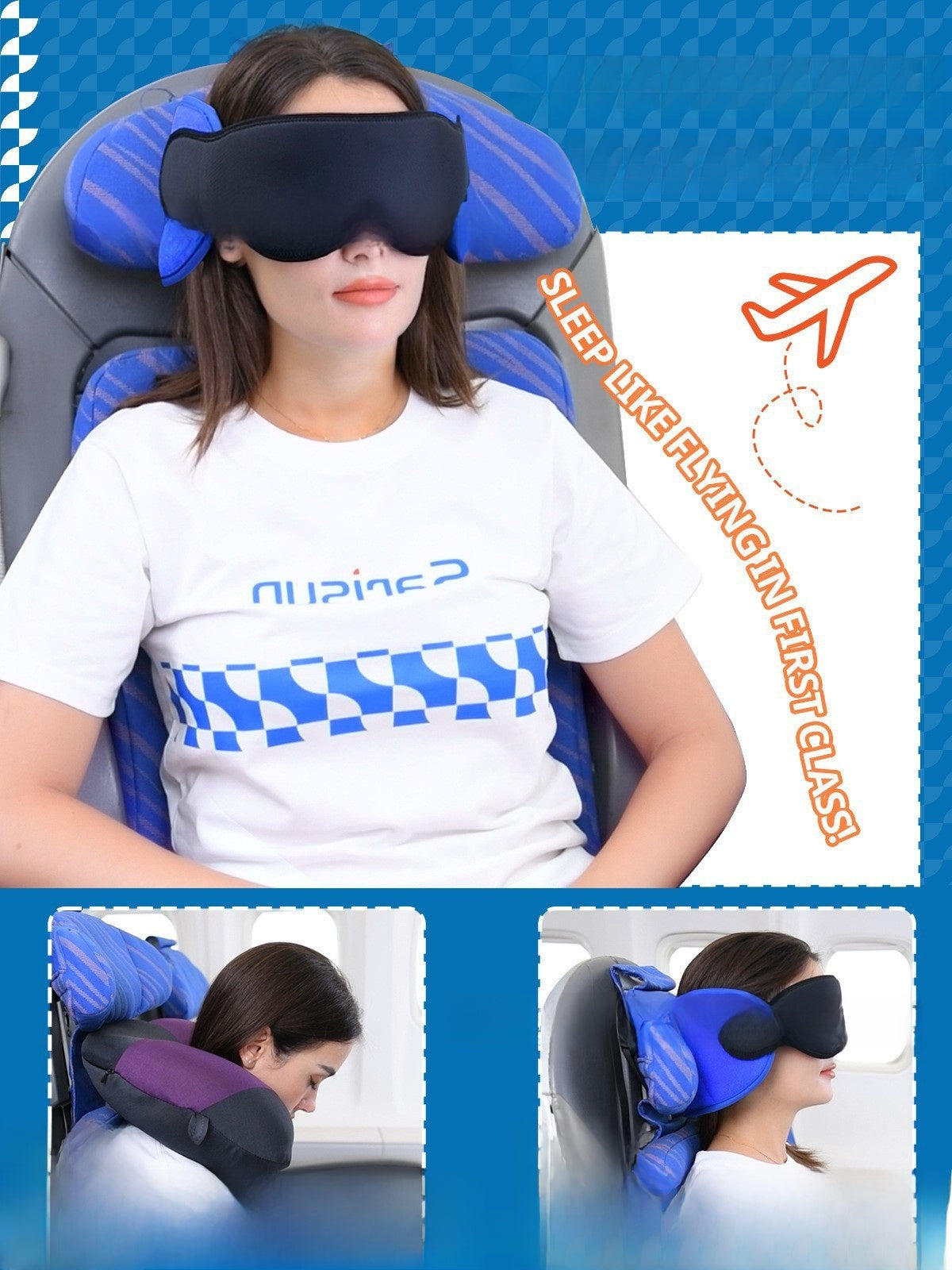 Cloud Comfort 3D Travel Pillow & Eye Mask