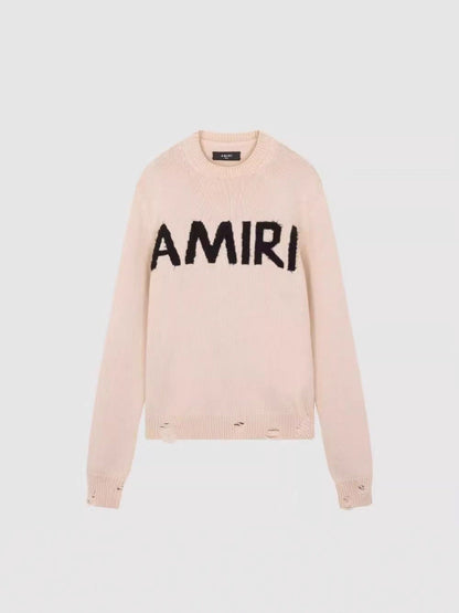 Ami Letter Knit Sweater Pullover