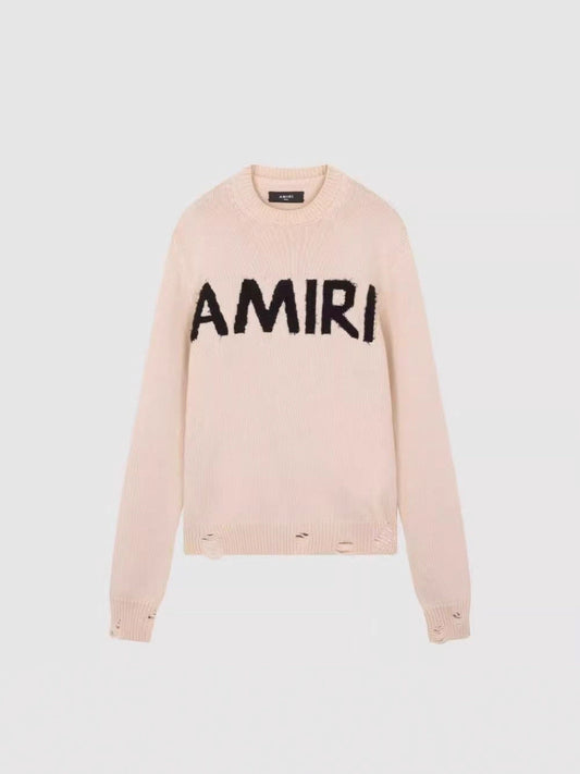 Ami Letter Knit Sweater Pullover